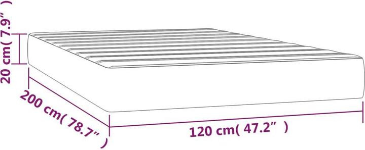 Immagine prodotto VidaXL Zack (120 x 200 cm, Nucleo della molla)