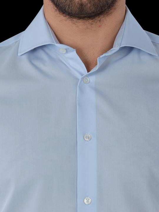 Actual product image The Basics Shirt Modern Fit Hai easy care blue (L)