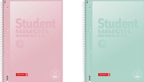 5 Collegeblöcke Student Pastell Lineatur 27 liniert DIN A4 Innen- und Aussenrand (A4, Liniert)