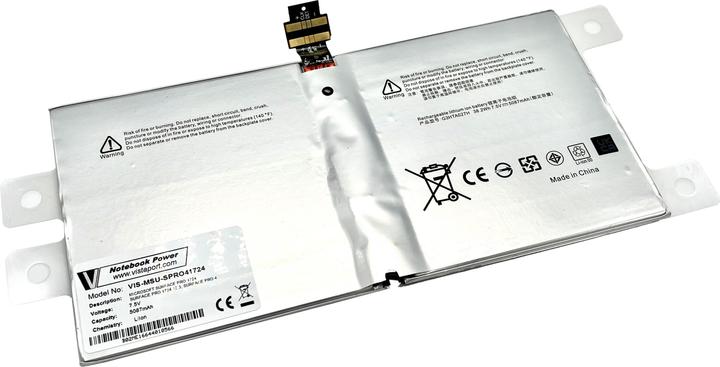Produktbild Vistaport Akku für Microsoft Surface Pro (2 Zellen, 5087 mAh)