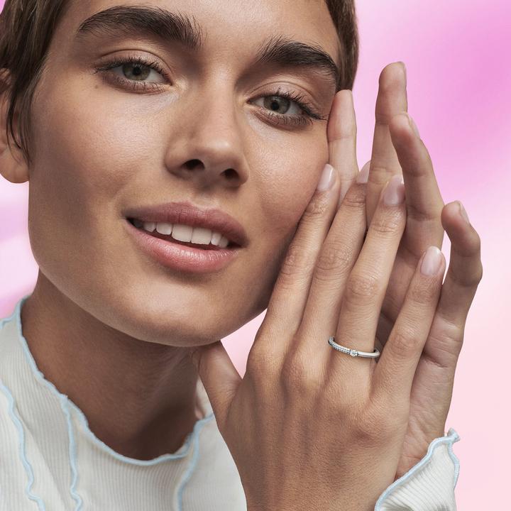 Image du produit Pandora ME Pavé & Anneau double blanc (64, Argent 925)