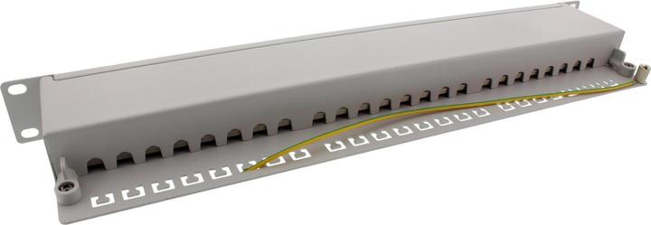 Actual product image InLine Patch panel Cat.6A 24-way 48,26cm 19inch 1U light gray RAL7035