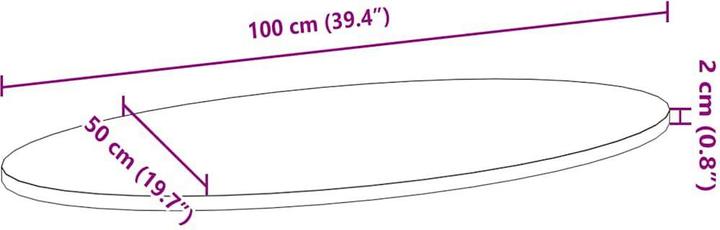 Actual product image VidaXL Lyndsie (100 x 50 x 2 cm)
