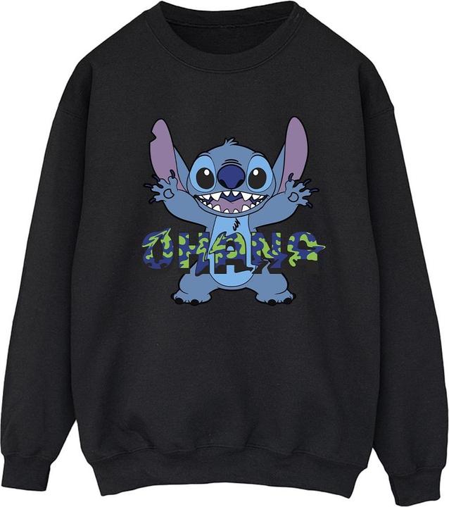 Produktbild Disney Lilo And Stitch Ohana Blue Glitch Sweatshirt (XL)