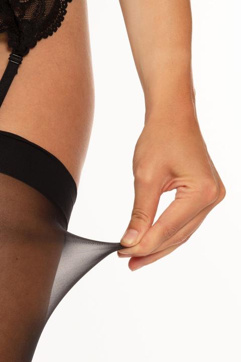 Produktbild Christine Le Duc AntiLaufmaschenStrapsstrümpfe Glorious schwarz (XL)