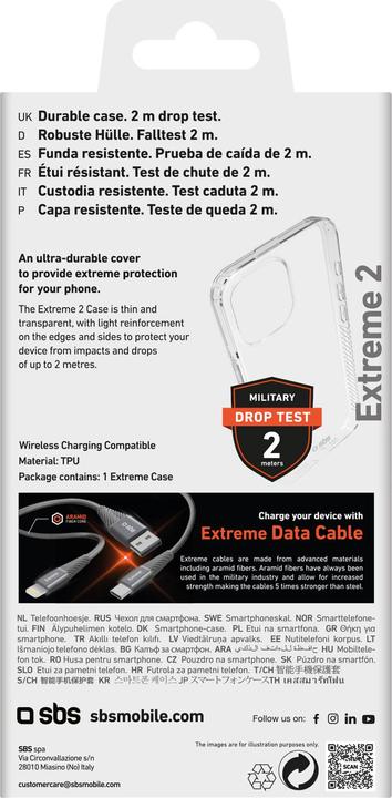 Produktbild SBS Extreme 2 Cover iPhone 15 Pro Max transp. (Apple iPhone 15 Pro Max)