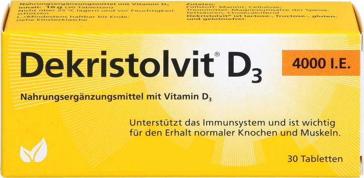 Immagine prodotto Dekristolvit D3 4000 I.E. compresse, 30 compresse (30 Pezzo/i, Pillole)