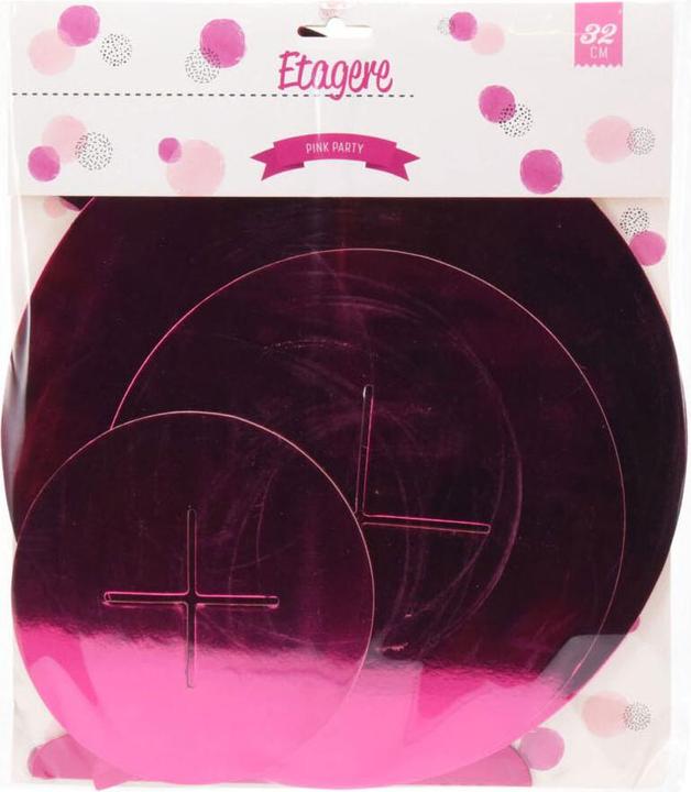 Actual product image Cardboard etagere, 3-ply, pink
