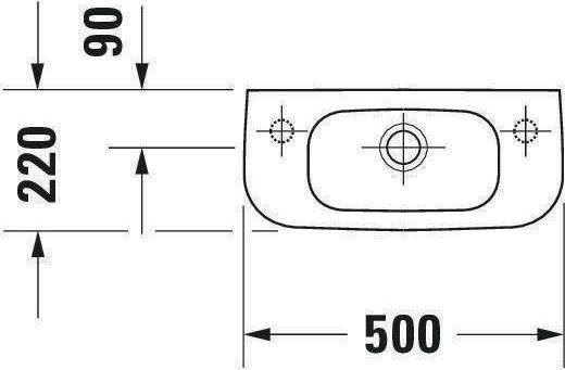 Produktbild Duravit Handwaschbecken D-Code 50 cm wei 0706500008 (220 mm, 500 mm)