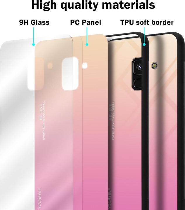 Actual product image Cadorabo TPU 2 colors glass cover (Samsung Galaxy A8 (2018))