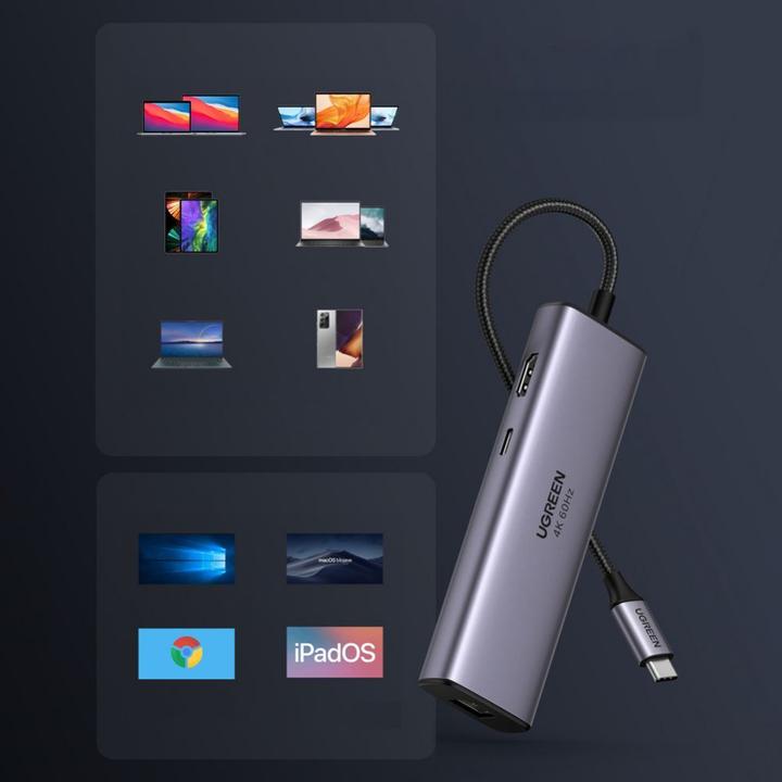 Immagine prodotto Ugreen HUB multifunzione 7in1 (USB-C, 7 Porti)
