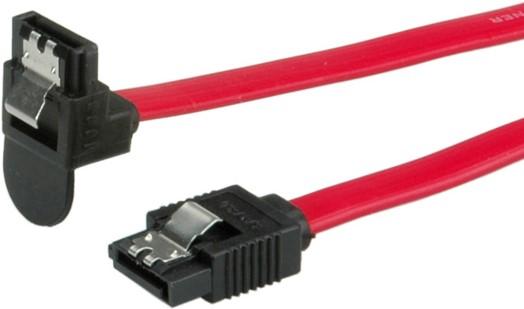 Image du produit Roline Câble HDD Int. SATA 6.0 Gbit/s avec snap lock, coudé 0.5m