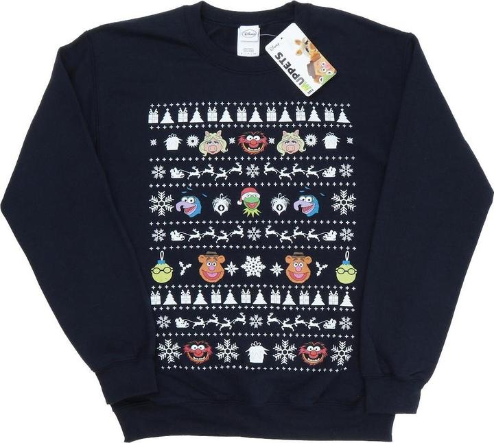Actual product image Disney Womens/Ladies The Muppets Christmas Heads Sweatshirt (M)