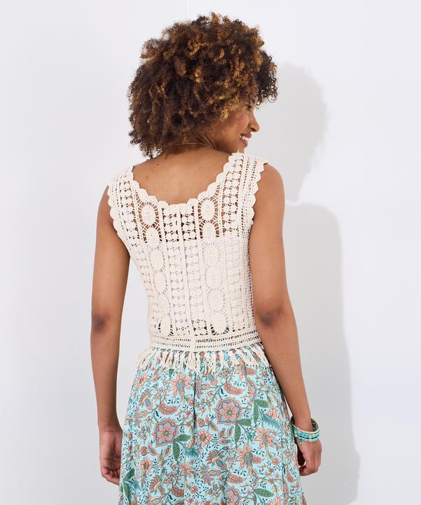 Produktbild Joe Browns Neutral Tassel Crochet Waistcoat (L)