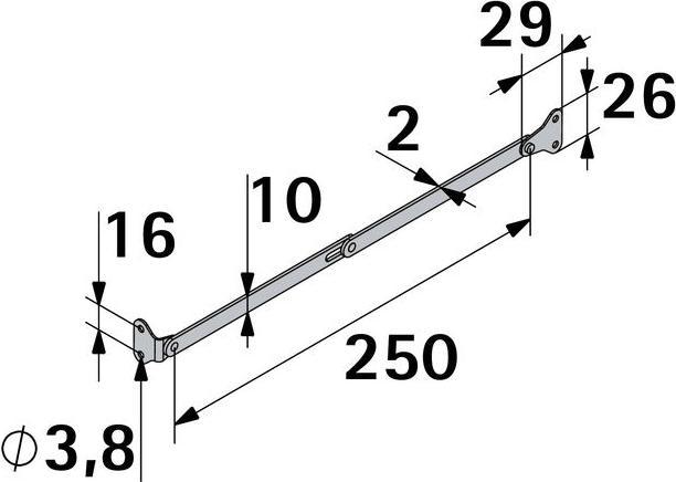 Actual product image Hettich Klappenhalter ohne Arretierung, 2 Stck
