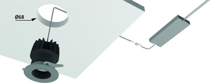 Immagine prodotto Halemeier Set completo lampada incassate LED Lugano ottica acciaio (382 lm)