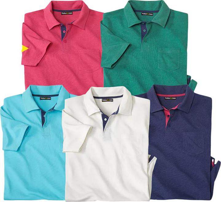 Atlas For Men Poloshirt (5erPack) (M)