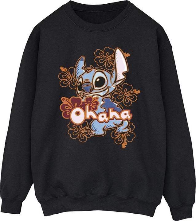 Produktbild Disney Lilo And Stitch Ohana Orange Hibiscus Sweatshirt (M)