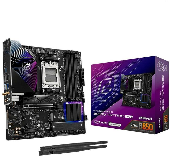 Actual product image AsRock B850M Riptide WiFi (AM5, AMD B850, mATX)