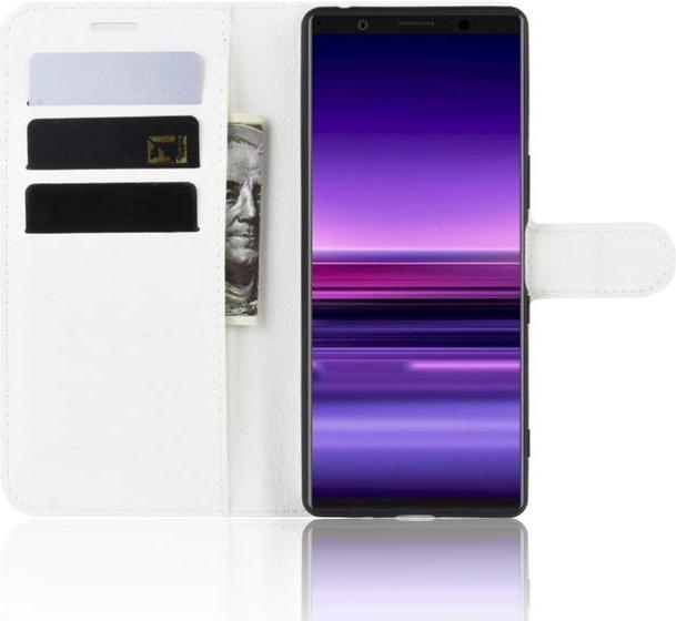 Actual product image MU Classic Litchi Leather Bookcover Series (Sony Xperia 5)