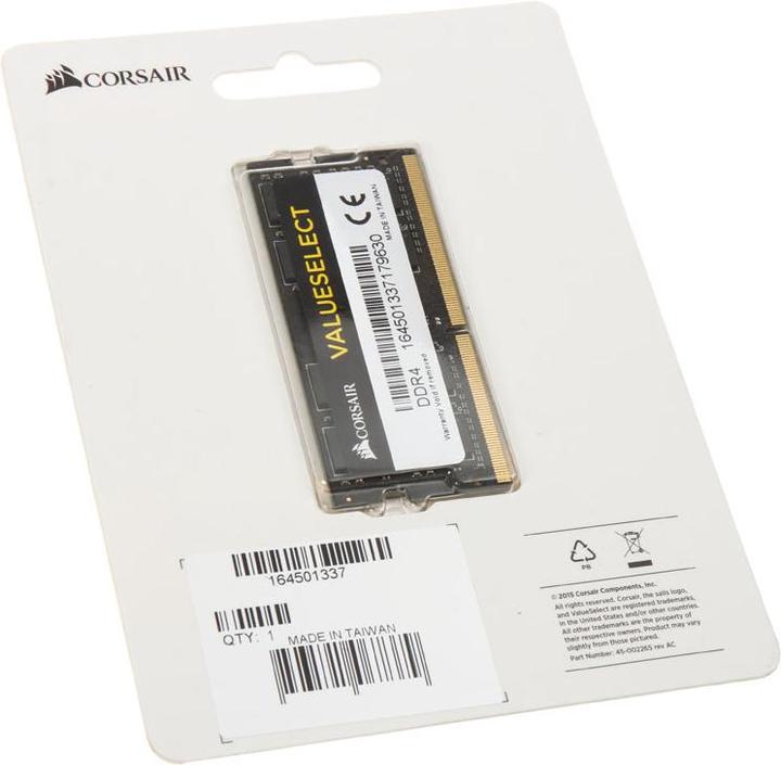 Actual product image Corsair value select (1 x 8GB, 2133 MHz, DDR4-RAM, SO-DIMM)