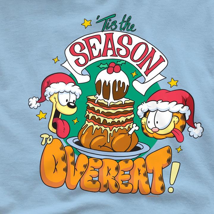 Actual product image Garfield Mens Tis The Season To Overeat Odie Christmas T-Shirt (XL)