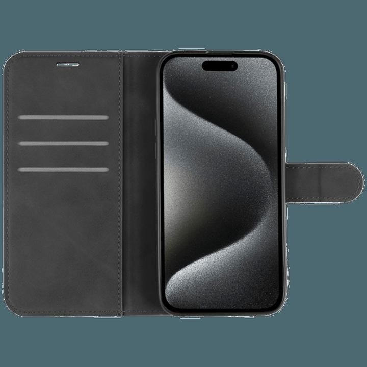 Immagine prodotto Just in Case Custodia a libro Premium in pelle di maiale nera per Apple iPhone 16 Pro (Apple iPhone 16 Pro)
