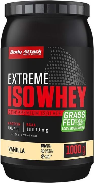 Actual product image Body Attack Extreme Iso Whey (1000g can) (Vanilla, 1 pcs., 1000 g)