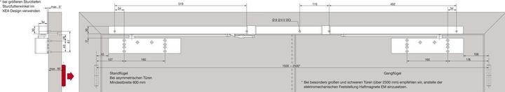 Actual product image Dormakaba Guide rail with closing follower controller G-SR/BG XEA (Room door, Entrance door, Wooden door, French window, Indoor)