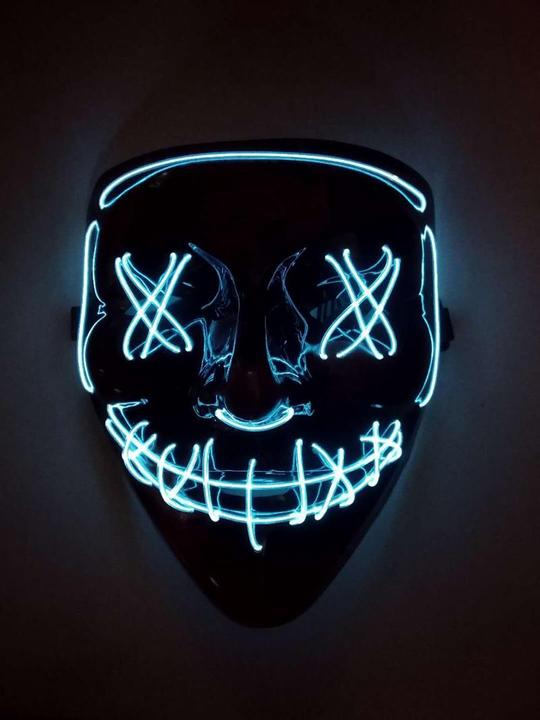 Produktbild PhoneLook Cosplay Maske The Purge Neon LED Gesichtsmaske Universalgrösse