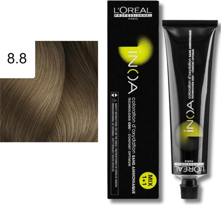 Actual product image L'Oréal Professionnel Inoa (8.8 Light Blonde Mocha)