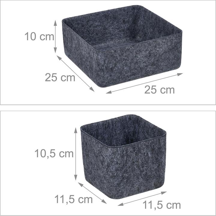Produktbild Relaxdays 5tlg. Schubladenorganizer-Set (5 x, 25 x 25 x 10.5 cm)