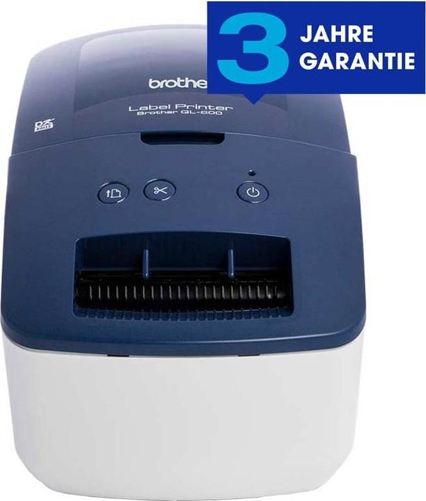 Actual product image Brother QL-600B (300 dpi)
