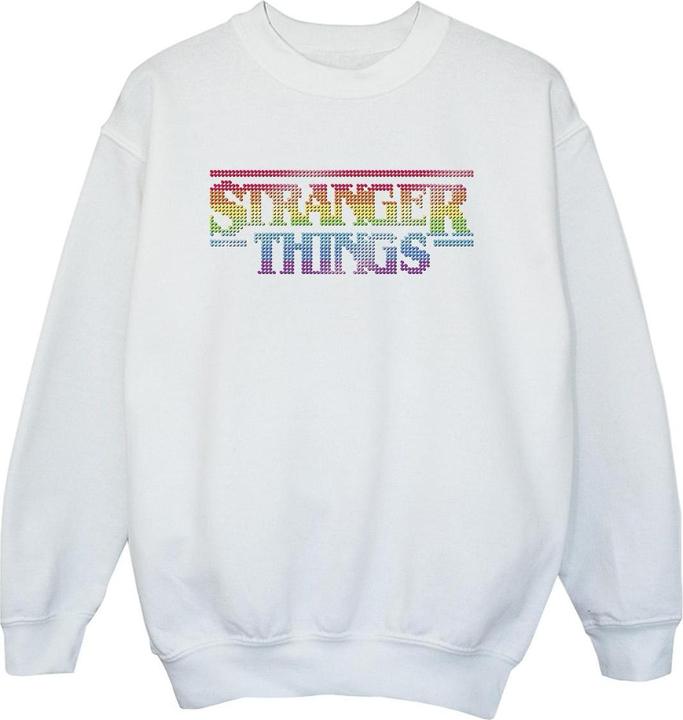 Netflix Stranger Things Rainbow Dot Logo Sweatshirt Jungen