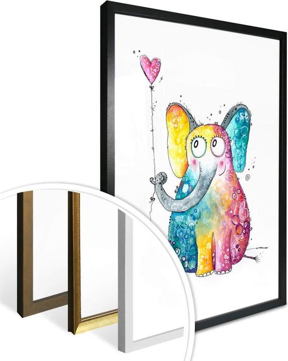 Immagine prodotto Trenddeko Elefante con cuore (30 x 40 cm)