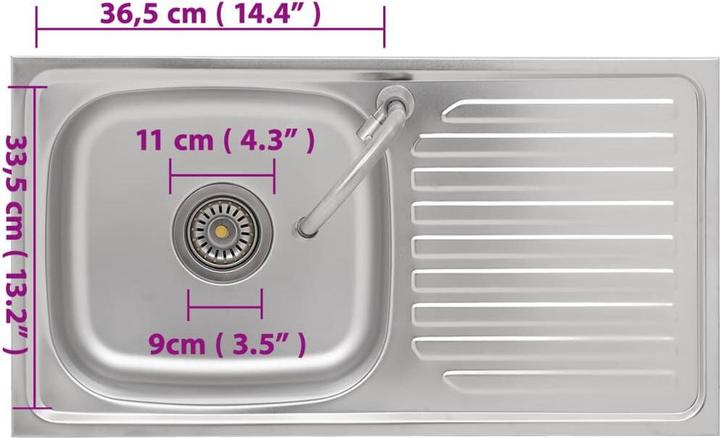 Actual product image VidaXL Caterina (Sink accessories, 40 cm, 75 cm)