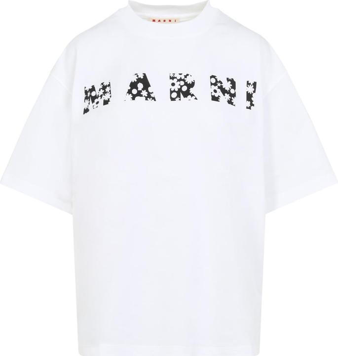 Produktbild Marni cotton cotton t-shirt with pop fields logo (38)