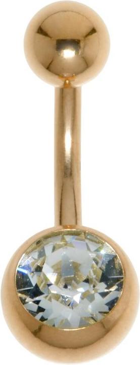 Produktbild Bijouteria Bauchpiercing (Premium Kristall, PVD Beschichtung (goldfarbig), Chirurgenstahl 316L)