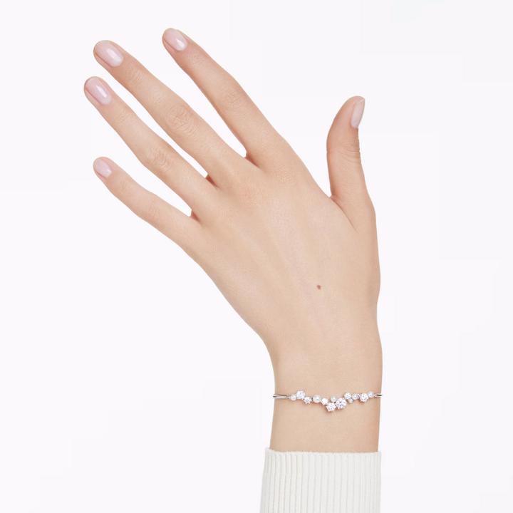 Image du produit Swarovski Constella Armreif Kristallperle Rundschliffe Weiss (24 cm, Métal Swarovski)