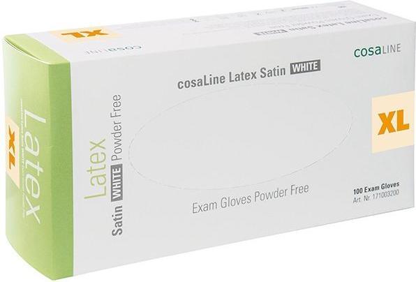 Actual product image CosaLine Examination Gloves Latex Satin white powderfree (XL)
