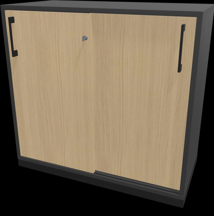 Oak decor bleached, Black, Dark grey