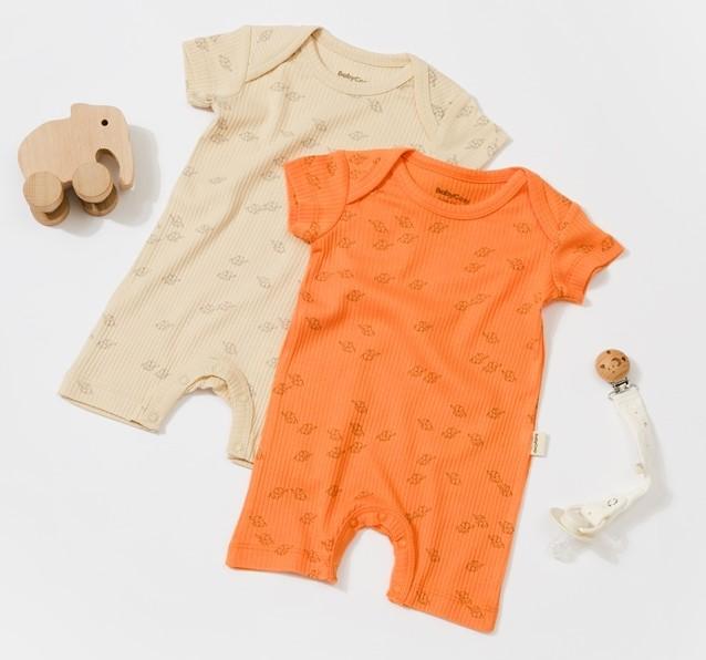 Image du produit BabyCosy Grenouillère courte. manches courtes. 2 Pack (56)