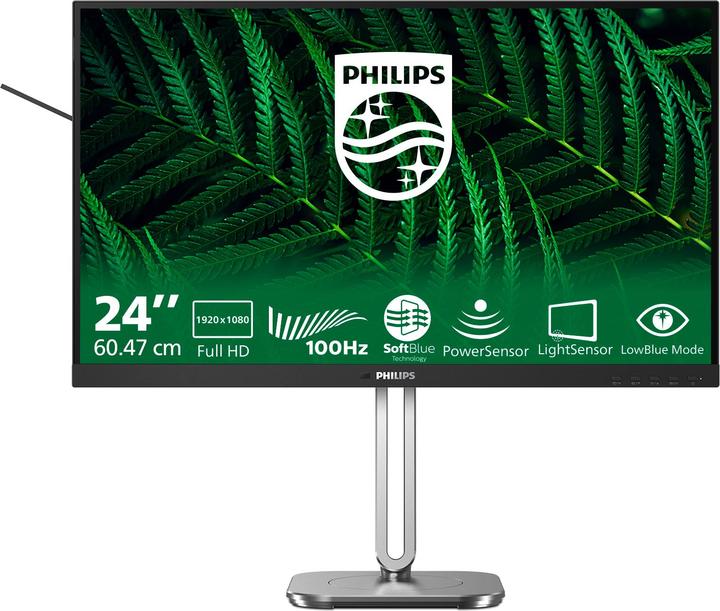 Produktbild Philips 60,5cm (23,8") 24B2G5200 16:09 HDMI+DP+USB darkgrey (1920 x 1080 Pixel, 23.80")