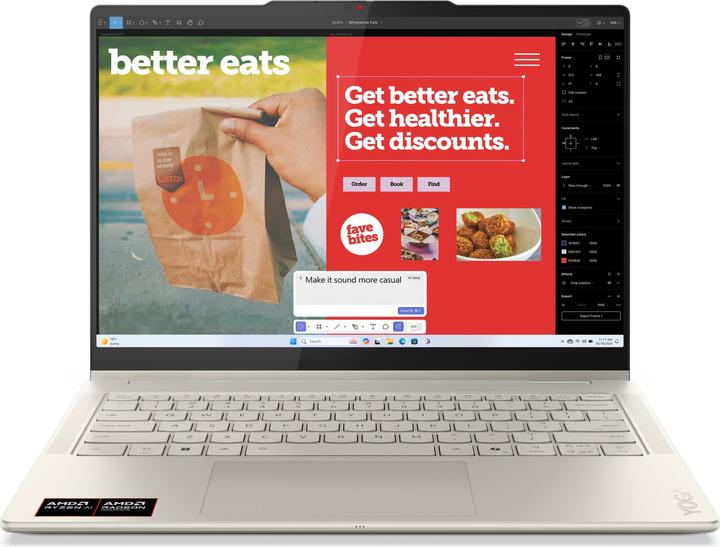 Actual product image Lenovo Yoga 7 2-in-1 (14", AMD Ryzen AI 7 350, 16 GB, 1000 GB, DE)