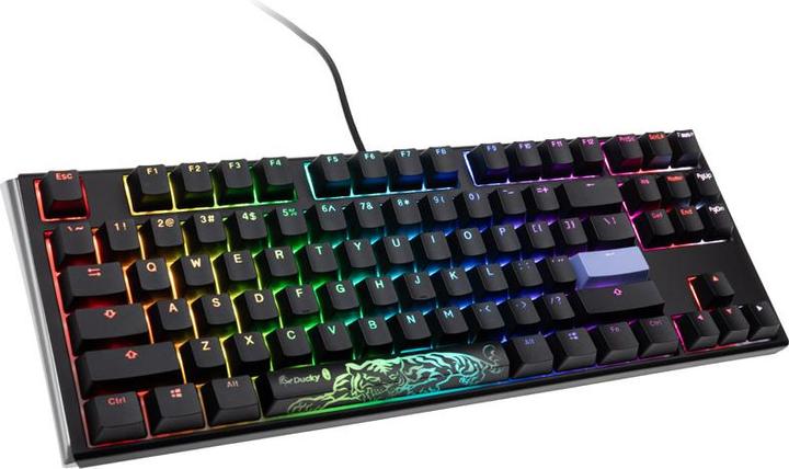 Produktbild Ducky One 3 Classic Black/White TKL Gaming Tastatur, RGB LED - MX-Blue (US) (US, Kabelgebunden)