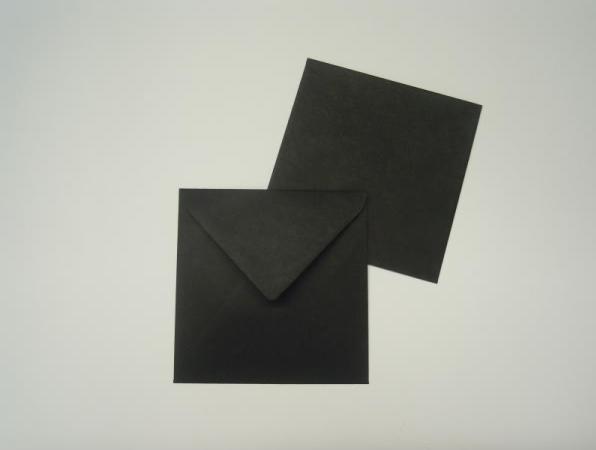 Produktbild Blanke Briefumschläge 125x140mm 100g/qm gummiert VE=100 Stück schwarz (100 x)
