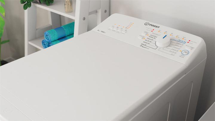 Produktbild Indesit BTW L60400 DE Toplader-Waschmaschine 6 kg 1000 U/min C Weiss (6 kg, Unten, EU-Stecker)
