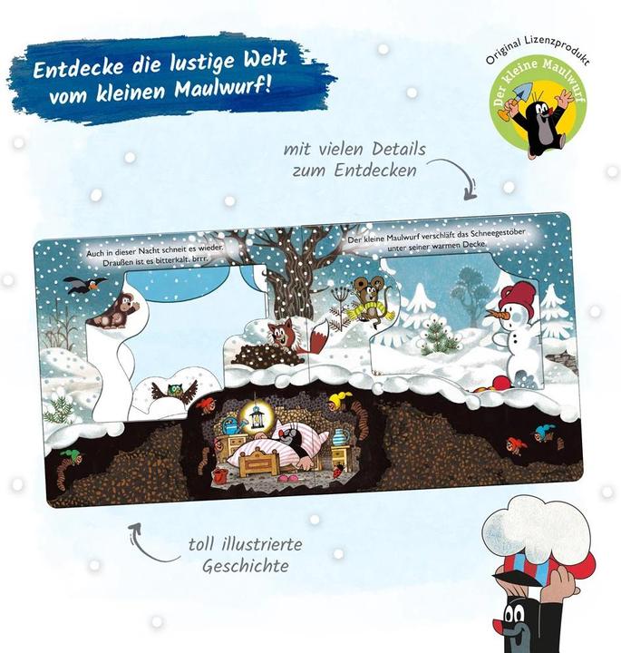 Produktbild Der kleine Maulwurf Winter-Fensterbuch (Deutsch, Zdenek Miler, Trötsch Verlag, 2023)