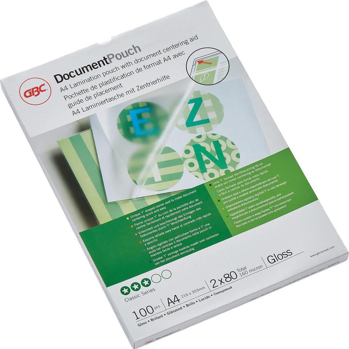 Image du produit GBC Film de plastification (A4, 100 pièce(s), 80 µm)