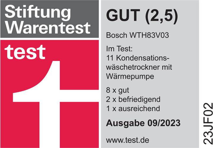 Image du produit Bosch Hausgeräte WTH83V03 (7 kg, Droite, Prise UE)